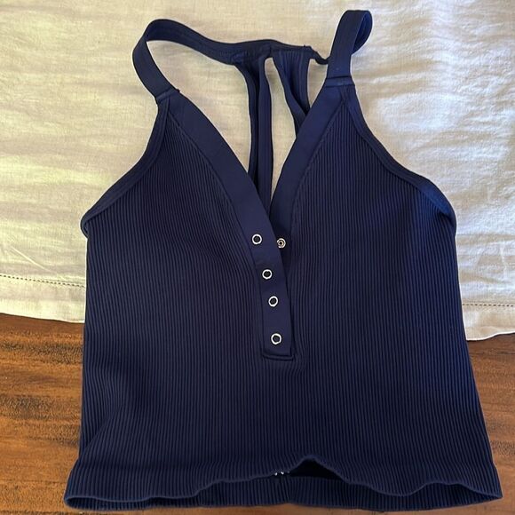 NWOT FP Movement x The Class Happiness Runs Henley Tank Blue Sz XL - Picture 1 of 9